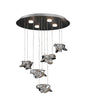 Mantra M5902 Nido Pendant 62cm Round 5 + 4 Lights 30W + 20W LED 3000K, 4000lm, Chrome, 3yrs Warranty