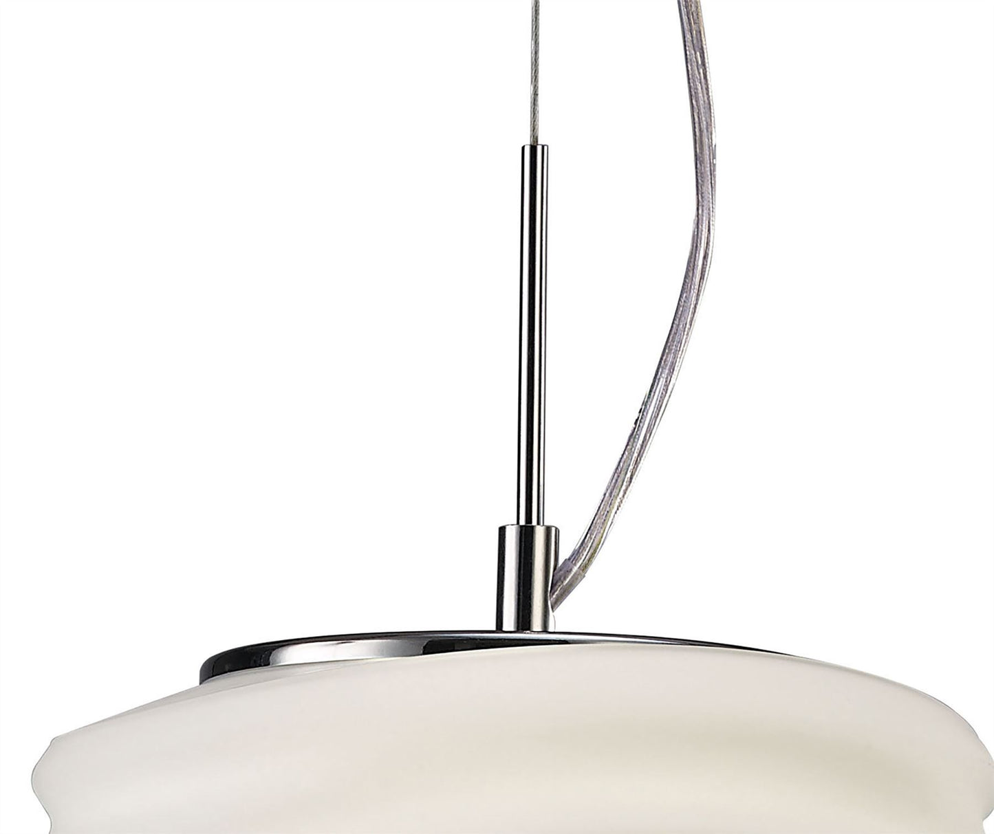 Mantra M3622 Mediterraneo Pendant 2 Light GU10 Small, Polished Chrome/Frosted White Glass