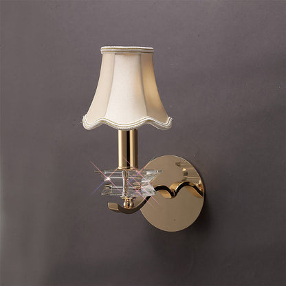 Diyas Nydia Wall Light 1 Light E14 French Gold/Crystal