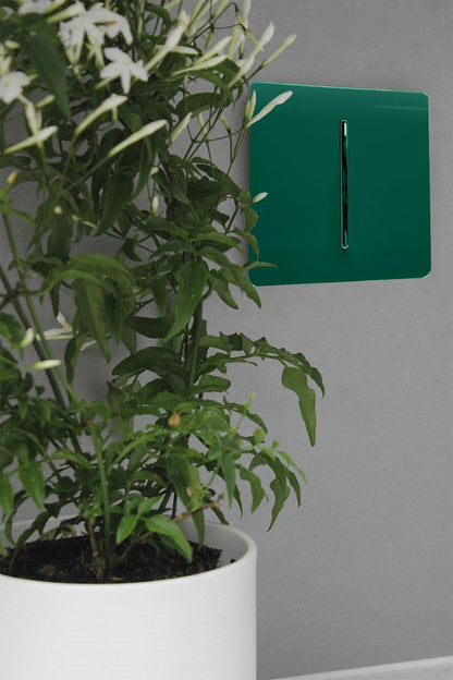Trendi 1 Gang 2 Way 240V Screwless Artistic Modern Glossy 10 Amp Chrome Rocker Electrical Wall Light Switch in Dark Green (3 pack)