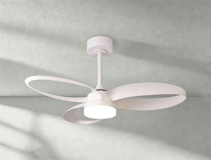 Infinity Fan 92.6cm 24W LED Dimmable Ceiling Light With Built-In 30W DC Reversible Fan, Remote Control 2700-5000K, 1800lm, White