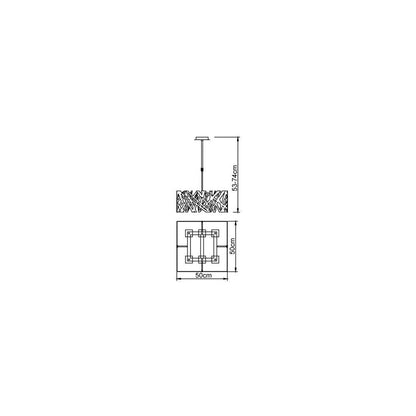 Mantra Tokio Square Telescopic 6 Light G9, Gloss Black/Polished Chrome