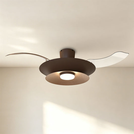 Patagonia 52cm 20W LED Dimmable Ceiling Light With Built-In 30W DC Fan, 3000-5000K Remote Control, 3600lm, Coffee/Brushed Copper, 5yrs Warranty