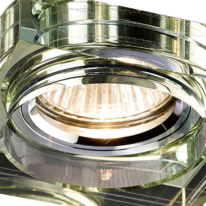 Diyas Crystal Downlights Crystal Downlight Deep Square Rim Only White Wine, IL30800 REQUIRED TO COMPLETE THE ITEM, Cut Out: 62mm