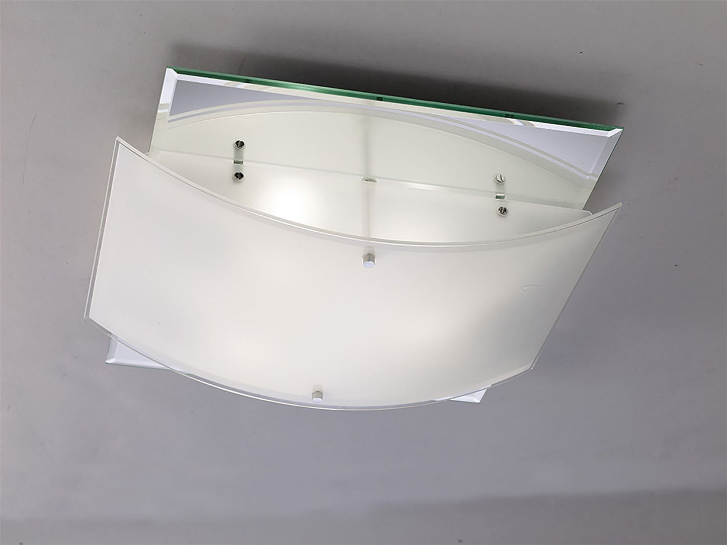 Diyas Vito Flush  3 Light E27 Polished Chrome/Mirror Ceiling Light Fitting