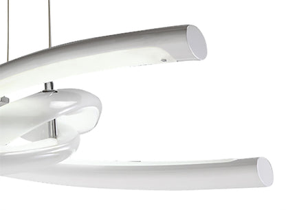 Mantra M3970 Knot Pendant 36W LED 3000K, 3600lm, Gloss White/White Acrylic/Polished Chrome, 3yrs Warranty
