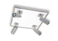 Mantra M5250 Ibiza Ceiling Light 4 Head with Backlit Light 40W LED Square Satin Nickel 4000K, 3000lm,, 3yrs Warranty