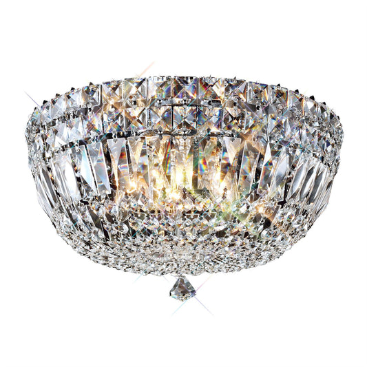 Diyas Georgina 25cm Flush  3 Light G9 Polished Chrome/Crystal Ceiling Light Fitting