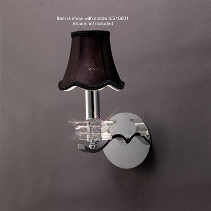 Diyas Nydia Wall Light 1 Light E14 Polished Chrome/Crystal