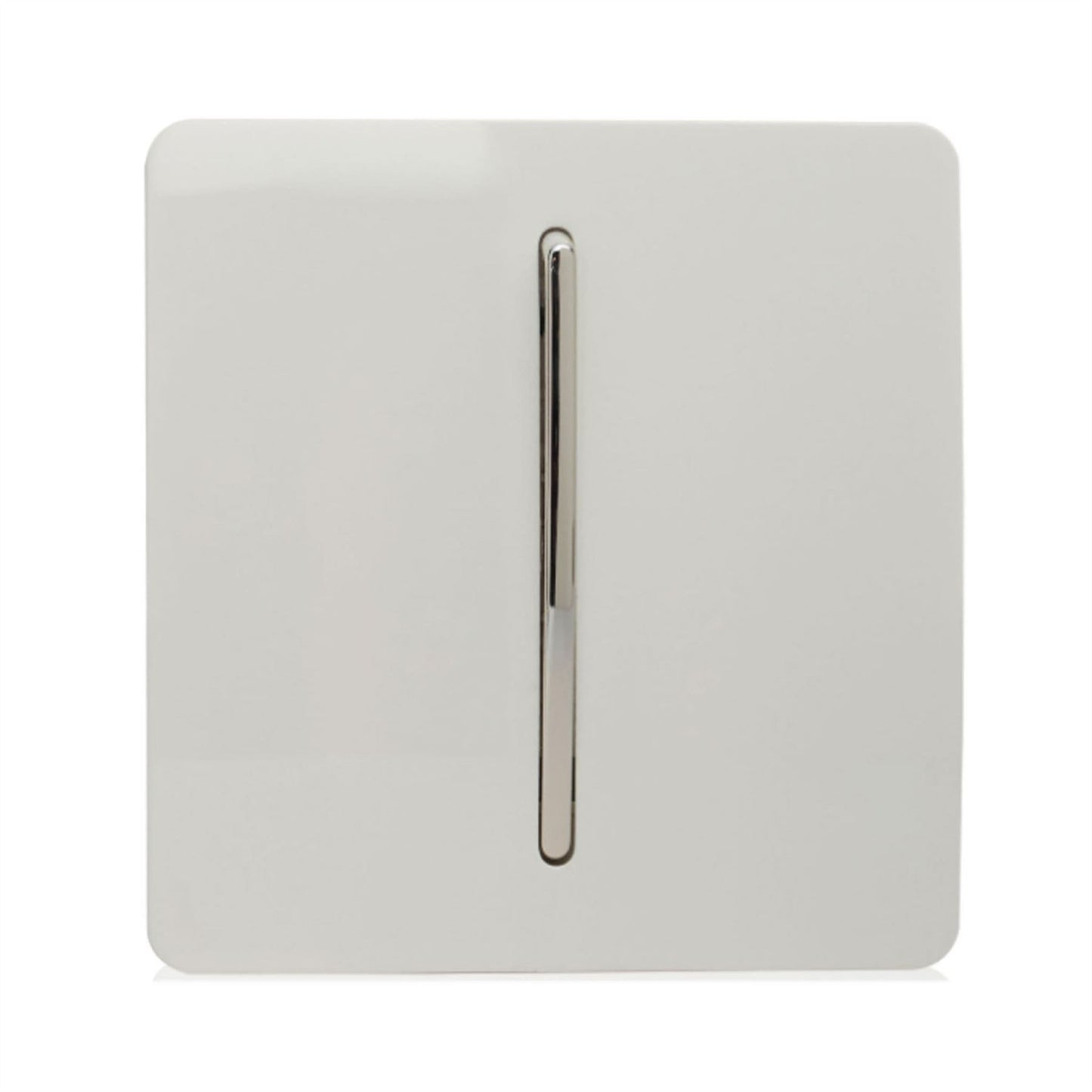 Trendi 1 Gang 2 Way 10A Modern Screwless Rocker Light Switch – Ice White (ART‑SS2WH)