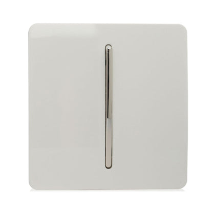 Trendi 1 Gang 2 Way 10A Modern Screwless Rocker Light Switch – Ice White (ART‑SS2WH)