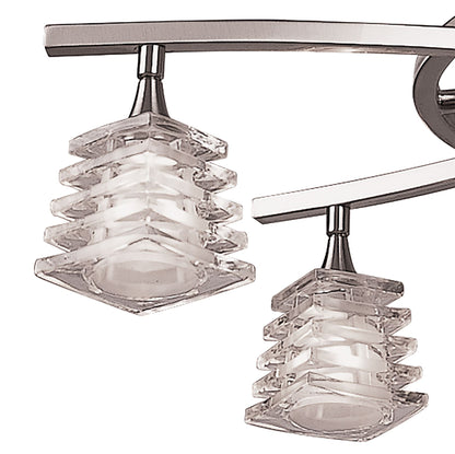 Mantra M0012 Keops Telescopic Pendant Semi Flush Convertible 4 Light G9, Satin Nickel