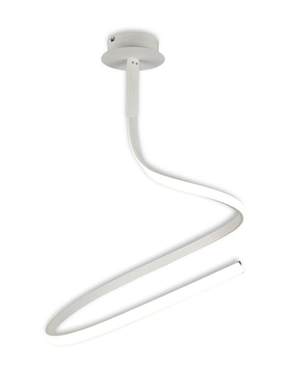 Mantra Nur 53cm Blanco Semi Flush Simple Lamp, 30W LED 4000K, 2400lm, Dimmable, White/Frosted Acrylic, 3yrs Warranty
