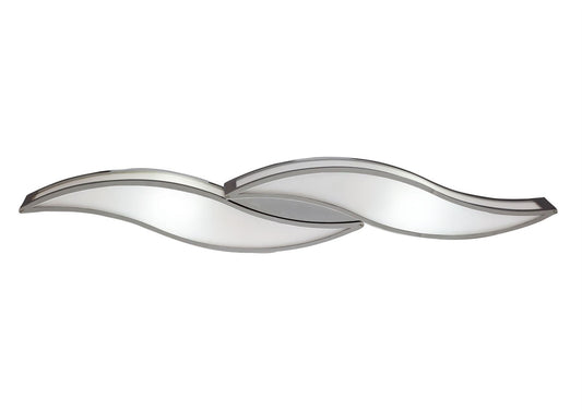 Mantra Sintesys GU10 Sintesys Wall Light GU10 2 Light Large Polished Chrome, CFL Lamps INCLUDED