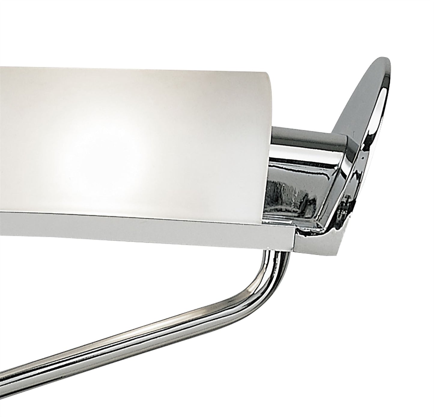 Mantra Zira Table Lamp 2 Light G9, Polished Chrome/Frosted White Glass/Wenge