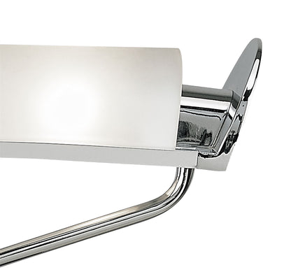 Mantra Zira Table Lamp 2 Light G9, Polished Chrome/Frosted White Glass/Wenge