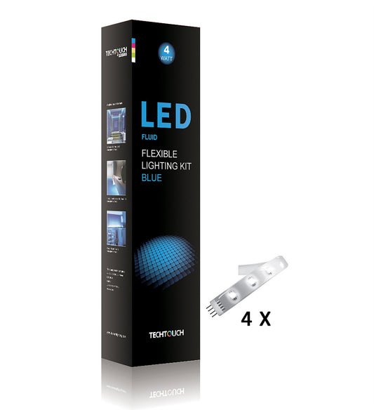 Techtouch Fluid Blue Kit 4x12 LED Flexible Strip (4W) Strip