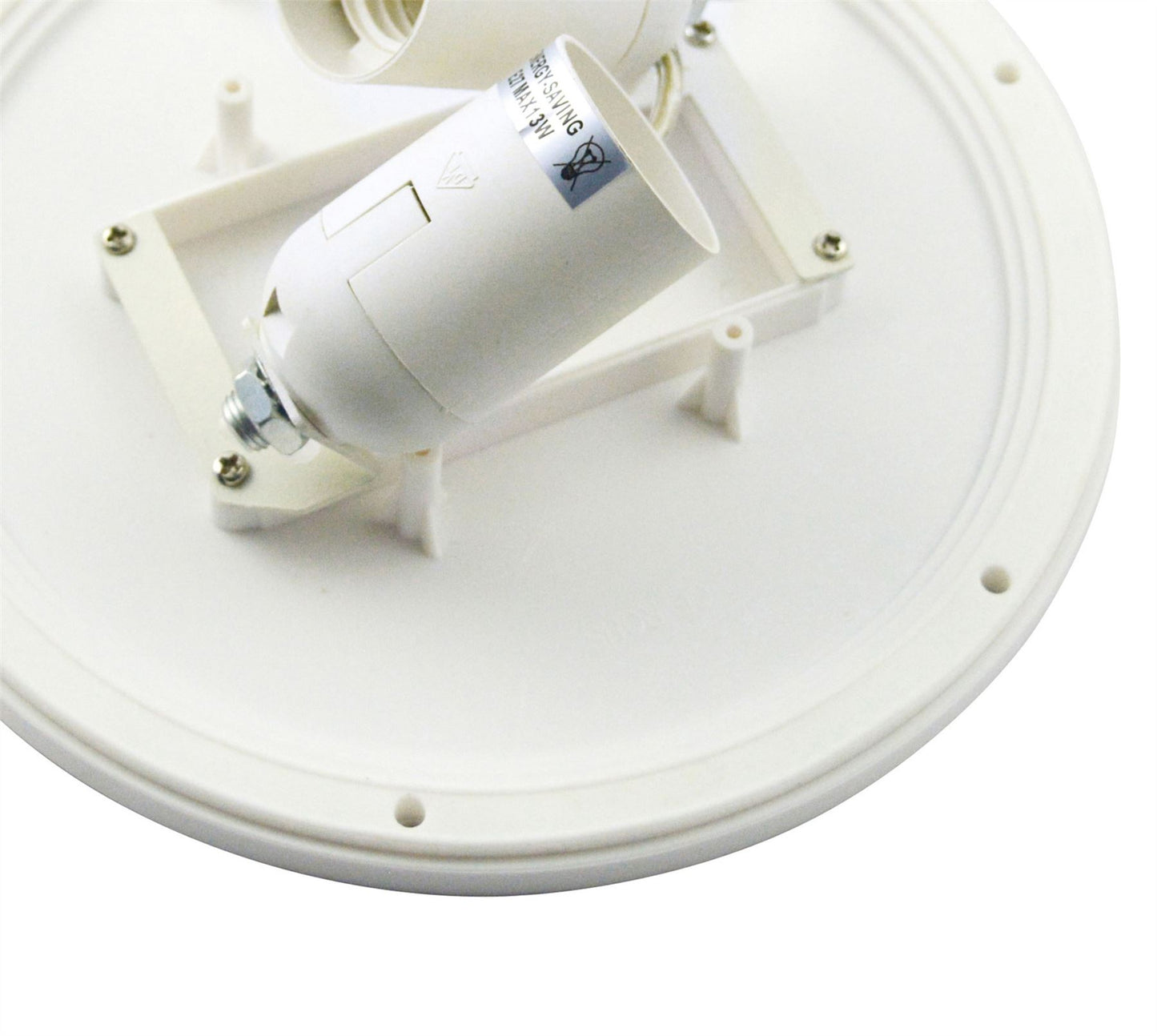 Mantra Huevo E27 Plate 2 Light CFL Indoor with Foot Switch, White