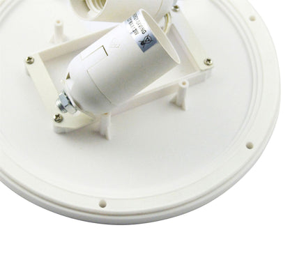 Mantra Huevo E27 Plate 2 Light CFL Indoor with Foot Switch, White