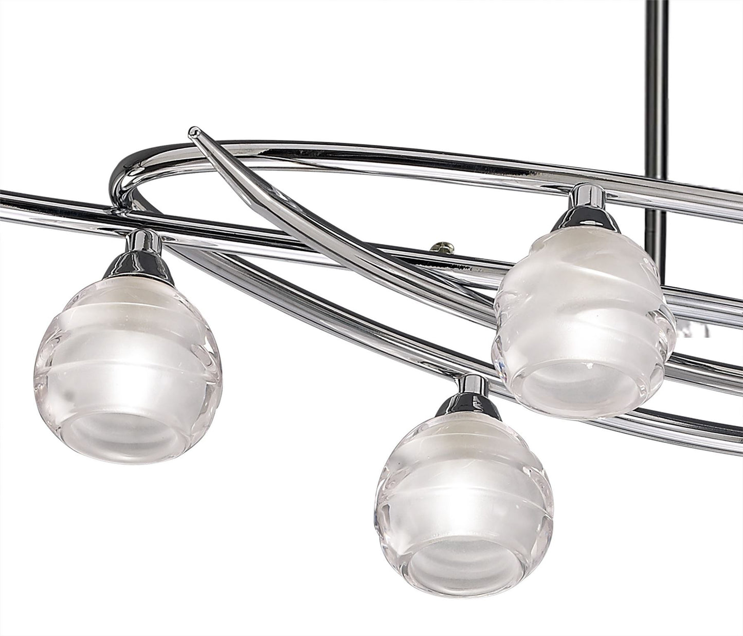Mantra M1800 Loop Rectangular Telescopic 8 Light G9 ECO Line, Polished Chrome