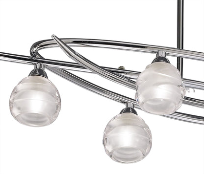 Mantra M1800 Loop Rectangular Telescopic 8 Light G9 ECO Line, Polished Chrome