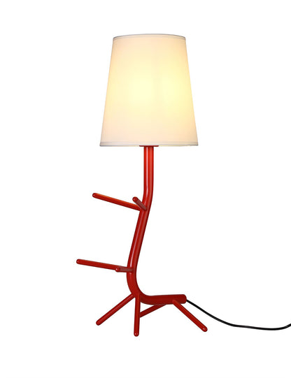 Mantra Centipede Table Lamp with Shade, 1 x E27, Red/White