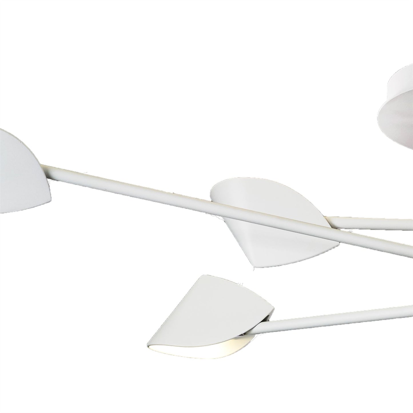 Mantra Capuccina 115cm Large 6 Light Semi Flush, 45W LED, 3000K, 3100lm, White, 3yrs Warranty
