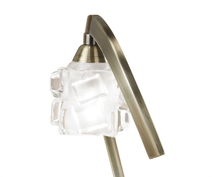 Mantra M1866 Ice Table Lamp 1 Light G9 ECO, Antique Brass