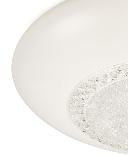 Mantra Fusion Fusion M6235 Opera Flush Ceiling Light 41cm Round, 24W LED, 3000-6500K Tuneable White, 1680lm, White, Remote Control, 3yrs Warranty