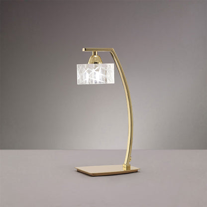 Mantra Zen Table Lamp 1 Light G9, Polished Brass