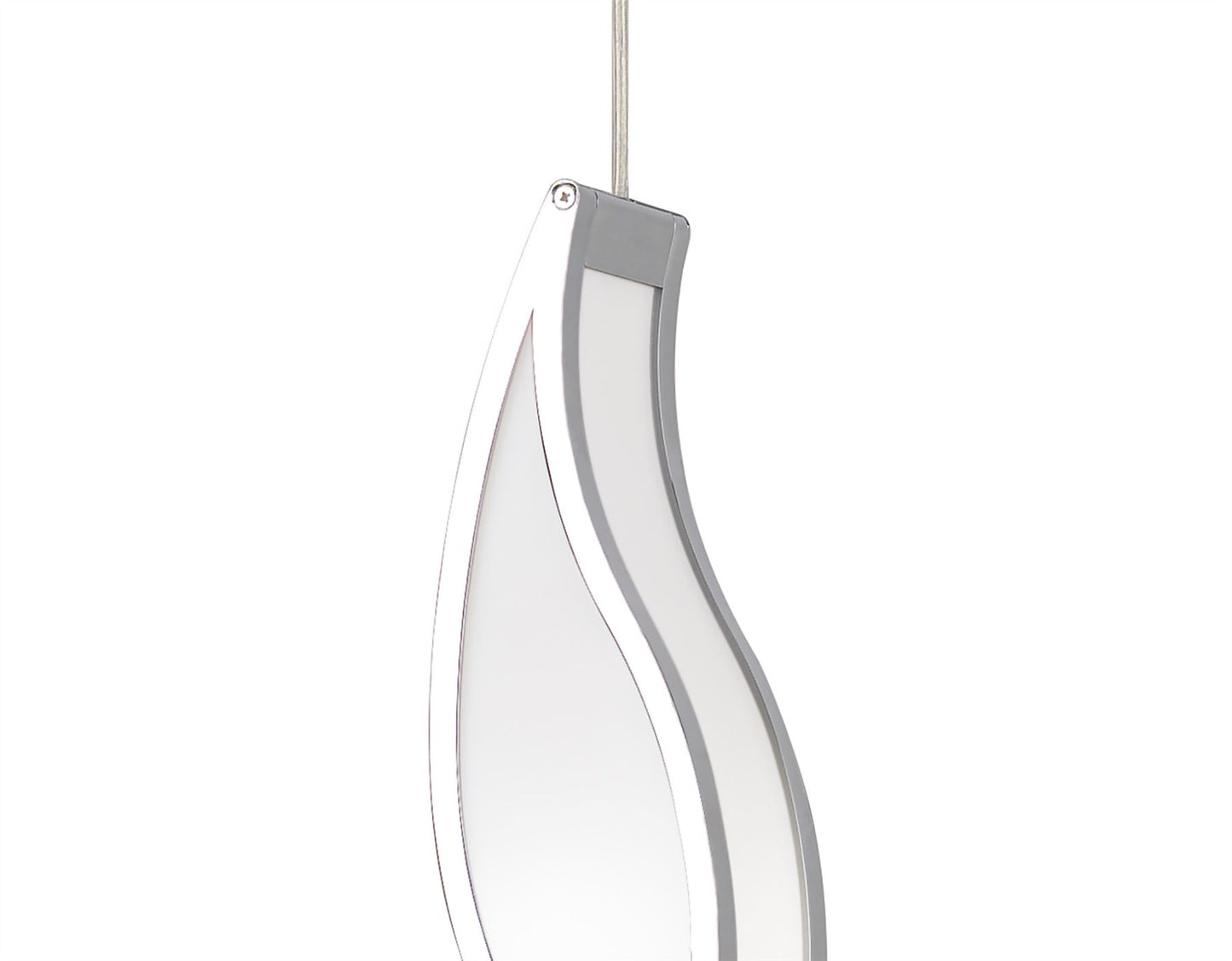 Mantra Sintesys 15cm Pendant E27 1 Light E27, Polished Chrome/White Acrylic, CFL Lamps INCLUDED