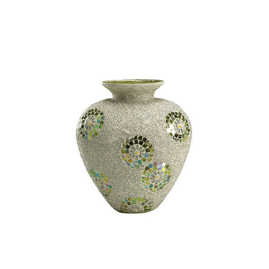 Diyas Home (DH) Floretta Mosaic Vase Large Green/Silver/White Mosaic