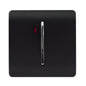 Trendi  45 A Cooker Light Switch & Neon Insert Matt Black Soft Touch