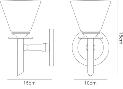 Diyas Kristina Wall Light 1 Light G9 Polished Chrome/Opal Glass