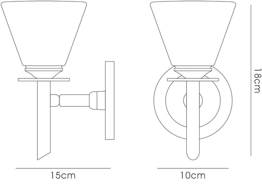 Diyas Kristina Wall Light 1 Light G9 Polished Chrome/Opal Glass