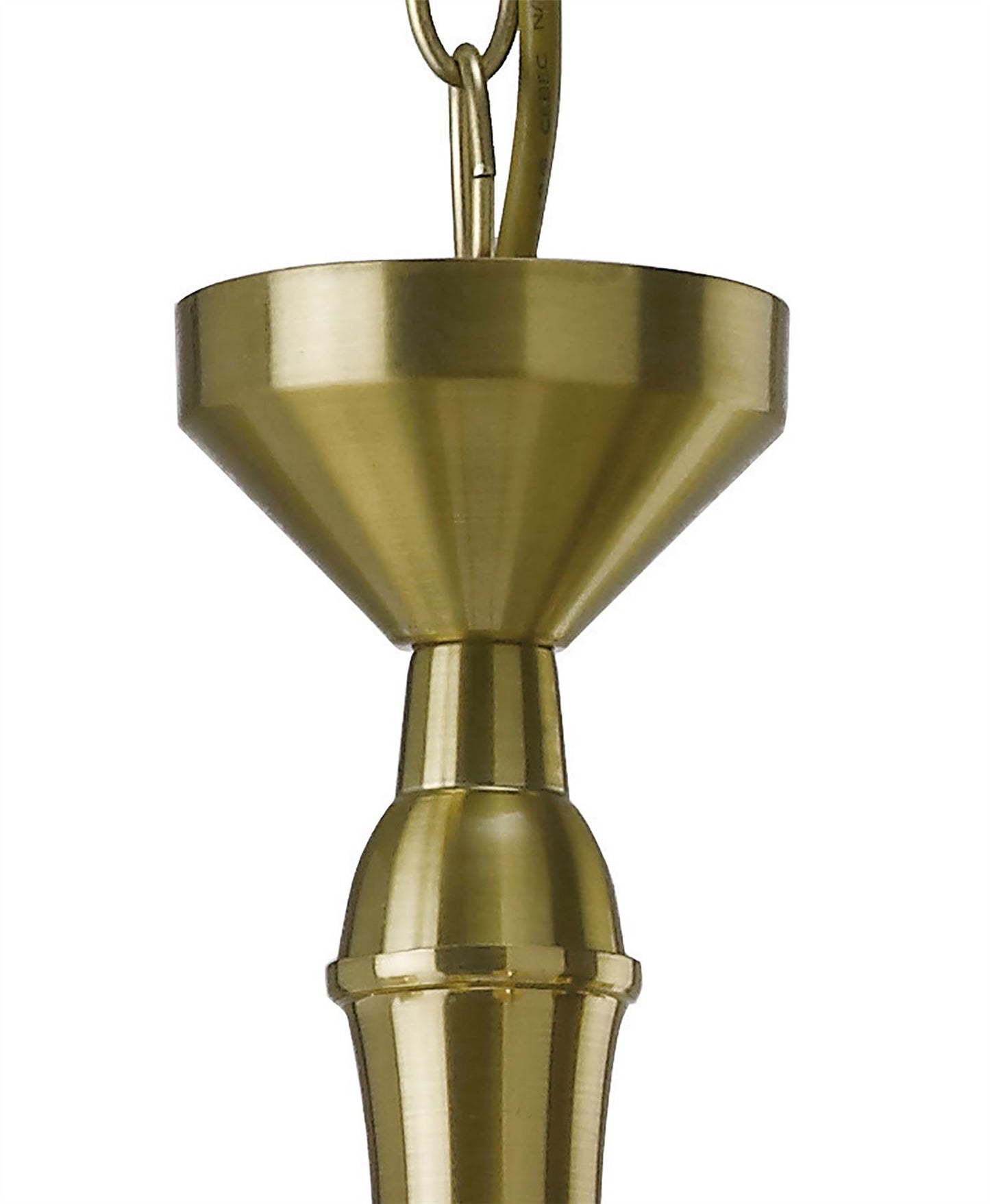 Diyas Apollo  8 Light G9 Satin Brass/Crystal Ceiling Pendant Light Fitting