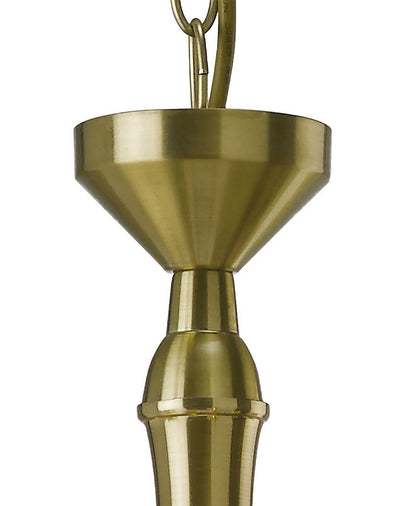 Diyas Apollo  8 Light G9 Satin Brass/Crystal Ceiling Pendant Light Fitting