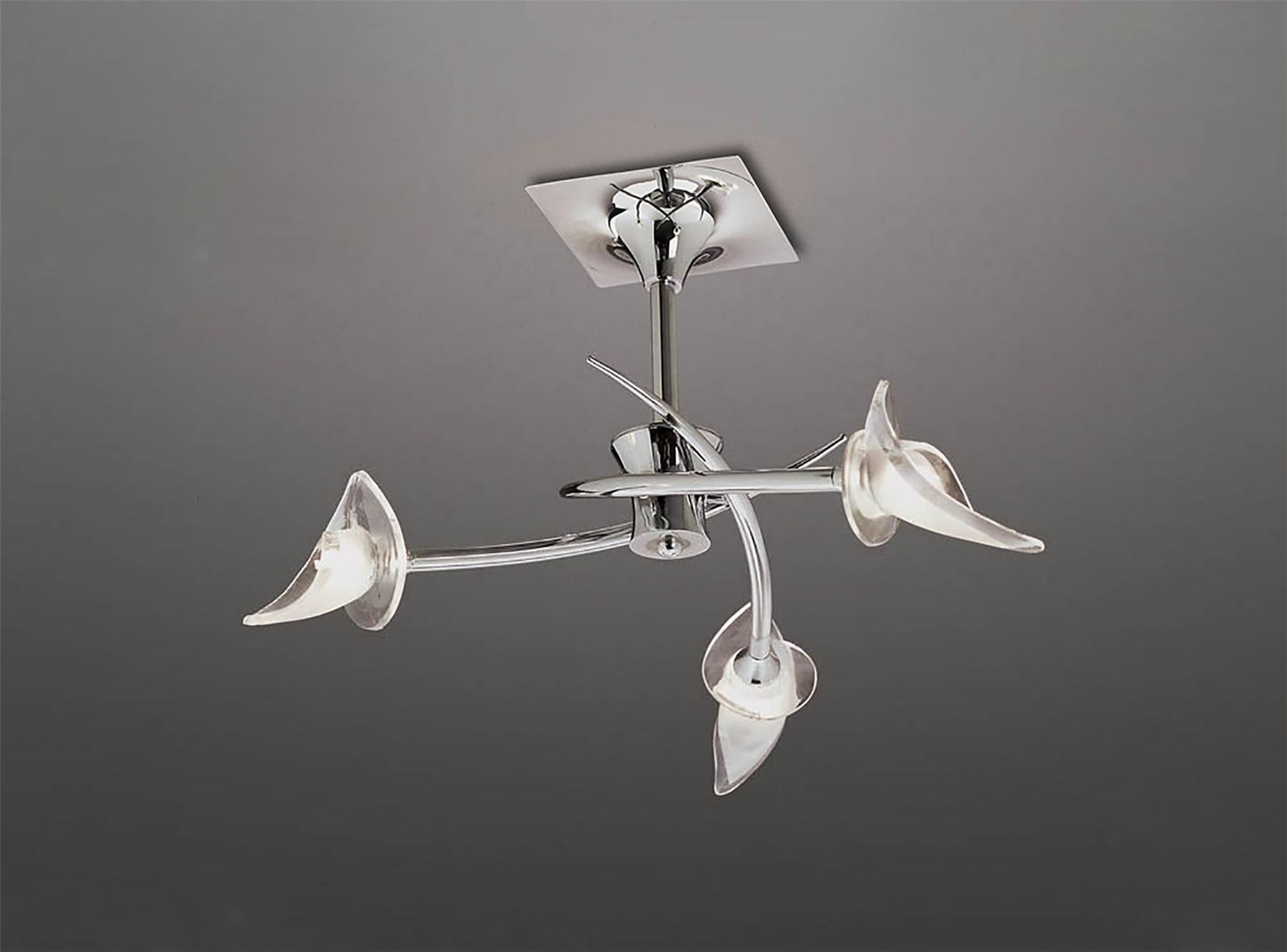 Mantra M0306 Flavia Semi Ceiling Round 3 Light G9, Polished Chrome