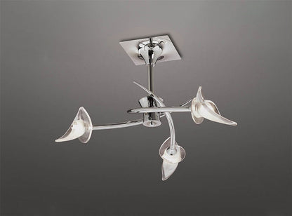 Mantra M0306 Flavia Semi Ceiling Round 3 Light G9, Polished Chrome