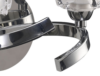 Mantra Ice Wall Light Switched 2 Light G9 ECO, Polished Chrome
