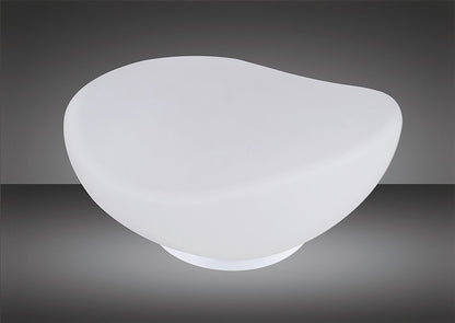 Mantra M4898 Opal Table Lamp 1 Light E27, Polished Chrome/Frosted White Glass