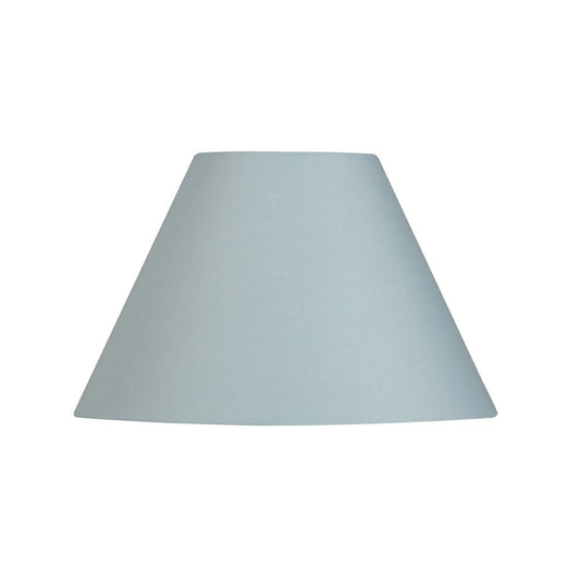 Oaks Lighting S501/8 Cotton Coolie Lampshade 200mm - Reversable Gimbal Light Shade - Light Blue