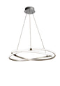 Mantra M5726 Infinity Pendant 60W LED 3000K, 4500lm, Dimmable Silver/Polished Chrome/White Acrylic, 3yrs Warranty