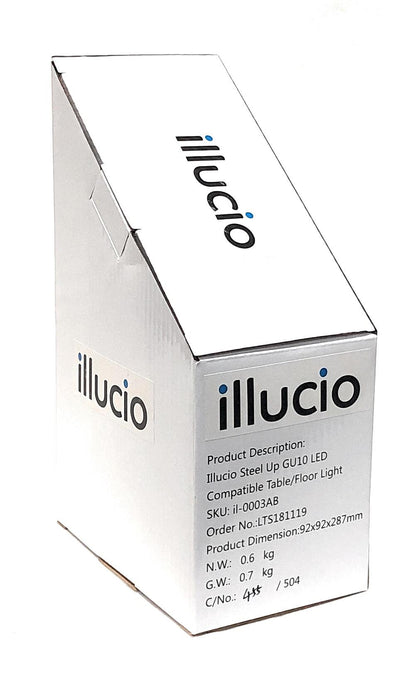 illucio Antique Brass Up GU10 LED Compatible Table/Floor Uplighter