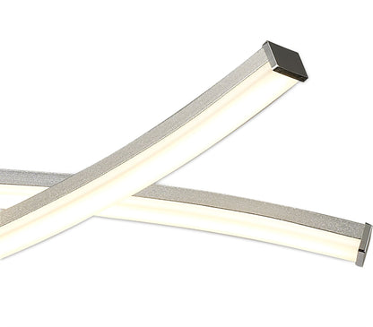 Mantra M5912 Aire LED Pendant 69cm Round 42W 3000K, 3700lm, Dimmable Silver/Frosted Acrylic/Polished Chrome, 3yrs Warranty