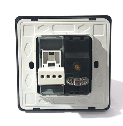 Trendi Artistic Modern TV Co-axial Socket + Telephone Socket Black ART-TLP+TVBL