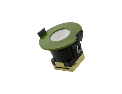 Trendi Switch Dimmable IP65 CCT LED Fire Rated Downlight in Moss Green