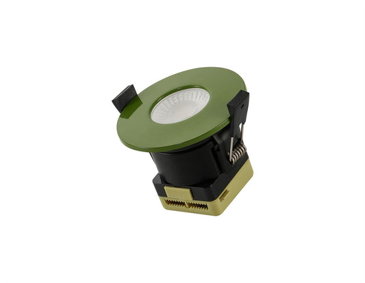 Trendi Switch Dimmable IP65 CCT LED Fire Rated Downlight in Moss Green