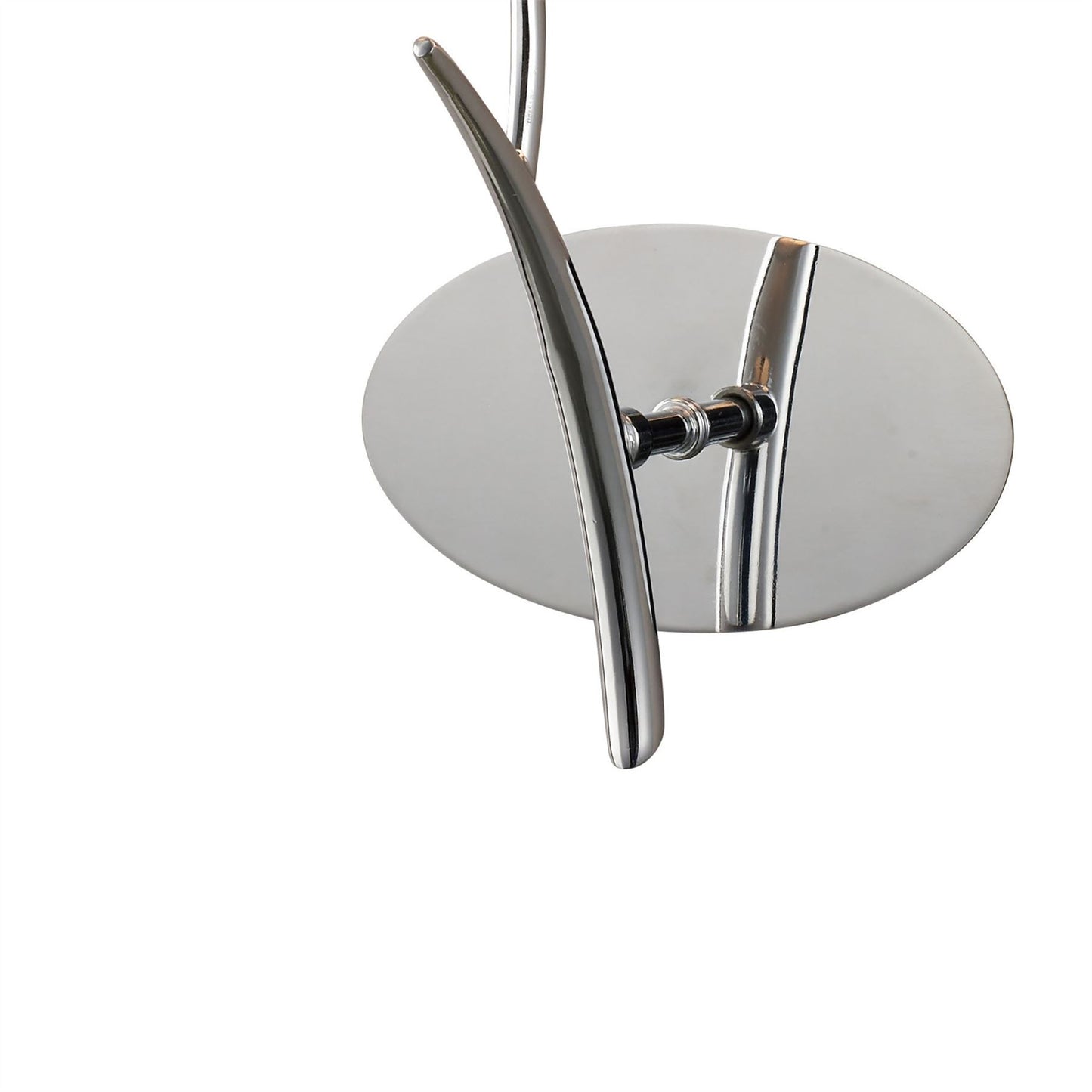 Mantra Eve Wall Light Switched 1 Light E27, Polished Chrome with White Oval Shade