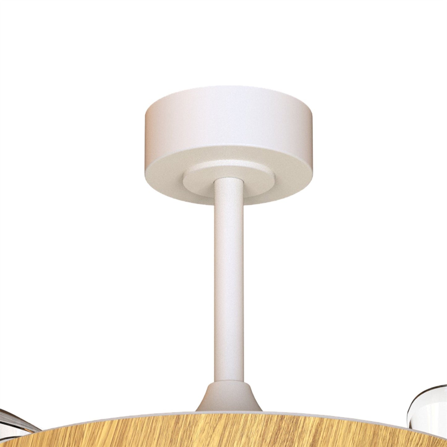 Coin Fan M 49cm 40W LED Dimmable Ceiling With Built-In 30W DC Fan, 3000-5000K Remote, APP, Alexa & Google Voice Control, 6400lm, Wood/White
